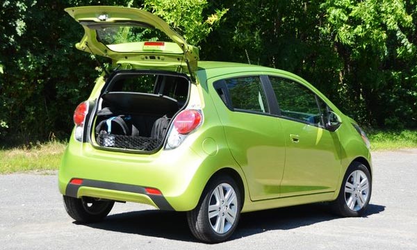 <strong>Photo: 2013 Chevrolet Spark (Rear / Trunk).</strong> One of its benefits is that it offers more cargo and passengers space than other cars of its size as the Fiat 500, Scion iQ or the smart fortwo.