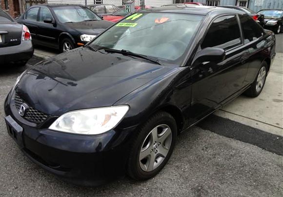 <strong>Cheapest Honda Civic 2004 for sale.</strong> This black one is the most affordable Civic '04 you can find at the moment of publishing this article. It has <span class='u'>189k miles</span>, looks great, and is offered in <strong>Jersey City, New Jersey</strong> by Car Depot Auto Sales. <strong>Price asking: </strong> <span class='u'>$3,295</span>. If you are interested, please give them a phone call at <span class='u'>866-416-3307</span> for more information.