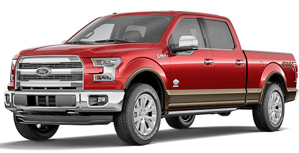 F-150 2015 double cab red color