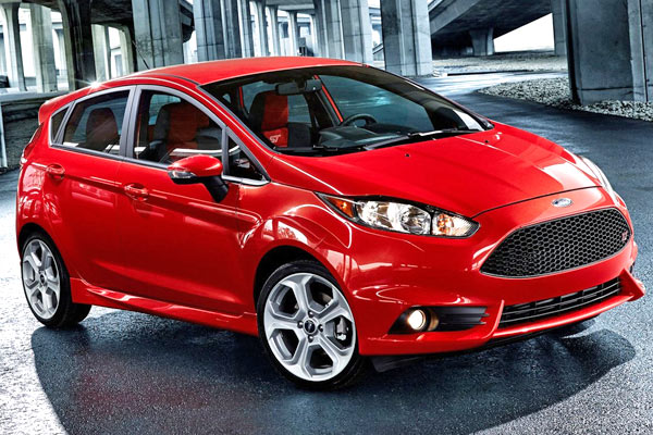 ford fiesta st red front view