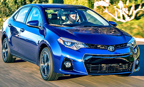 blue corolla 2015 S premium in motion