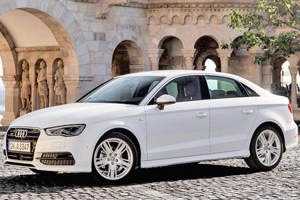 white audi A3 2014 sedan