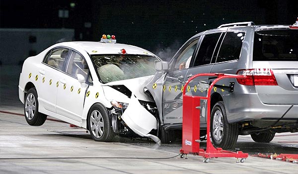 honda civic and odyssey crash test