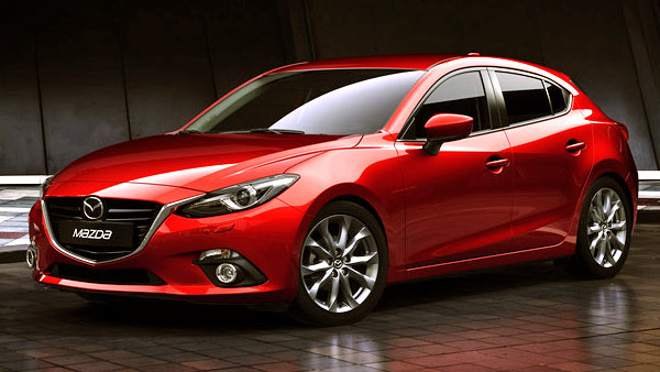 mazda3 2014 red hatchback