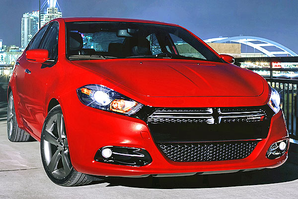 front, grill, new dodge dart sports sedan