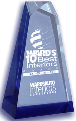 Ward's 10 Best Interior Award 2013. Photo from Wards Magazine