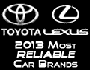 2013 Most Reliable Car Brands are luxury