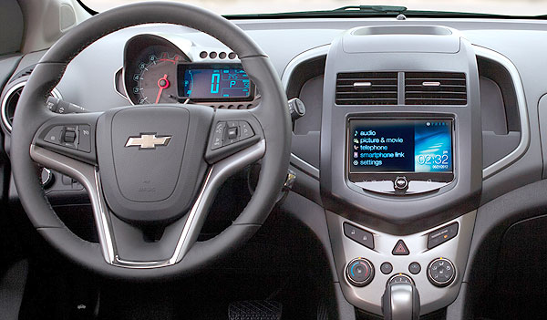 orange 2013 chevrolet sonic Interior - dashboard