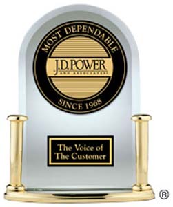 Most Dependable Cars Award from J.D. Power And Associates - The Voice of The Customer.